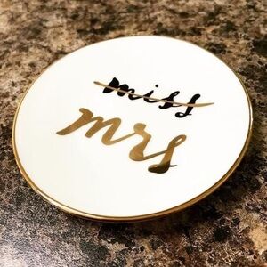 Gold Kate Spade Ice Tray Jewelry Dish